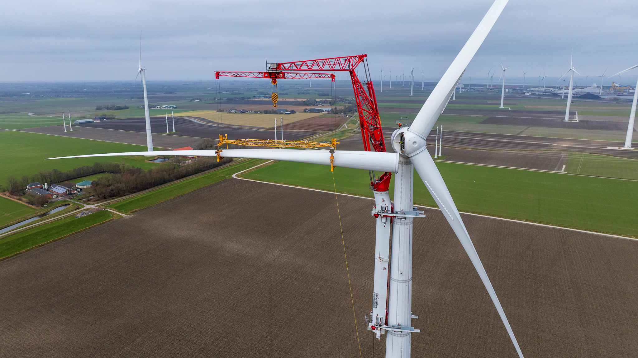 wind turbine inspection with drone, windmill maintenance, aerial inspection technology, renewable energy infrastructure, professional drone services