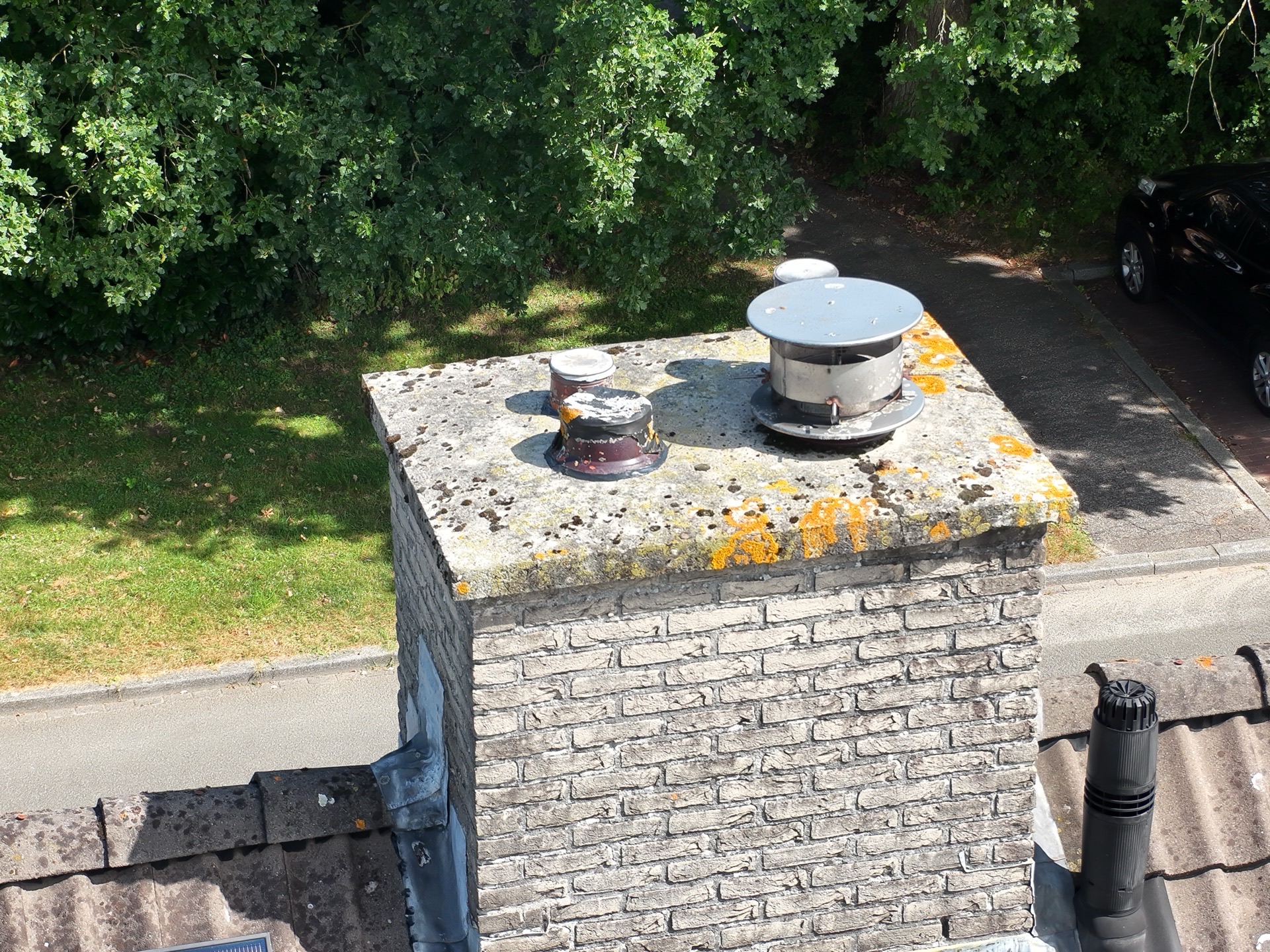 Chimney visual inspection Haren, drone building inspection, safe alternative to scaffolding, residential property maintenance assessment